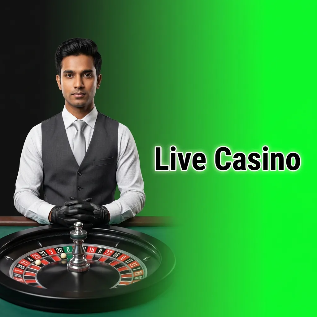 Professional dealers stream live casino games including roulette, blackjack, baccarat, poker, and game shows in real-time HD.